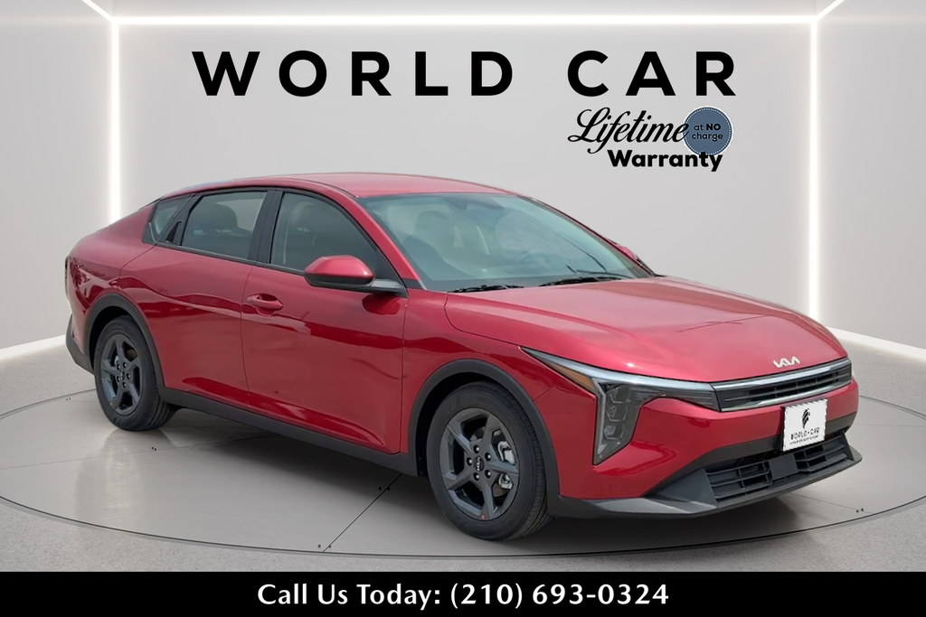 Currant Red 2026 Kia K4 LXS FWD Sedan Front-Wheel Drive Continuously Variable Transmission