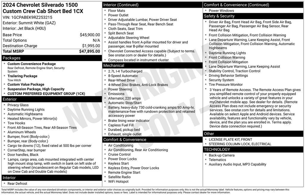 Used Car 2024 Chevrolet Silverado 1500  Custom For Sale Under $35,000 In Austin, Texas