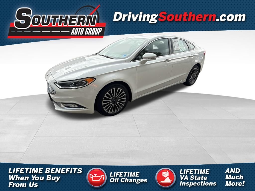 White Platinum Clearcoat Metallic 2017 Ford Fusion Sedan Front-Wheel Drive 6-Speed Automatic