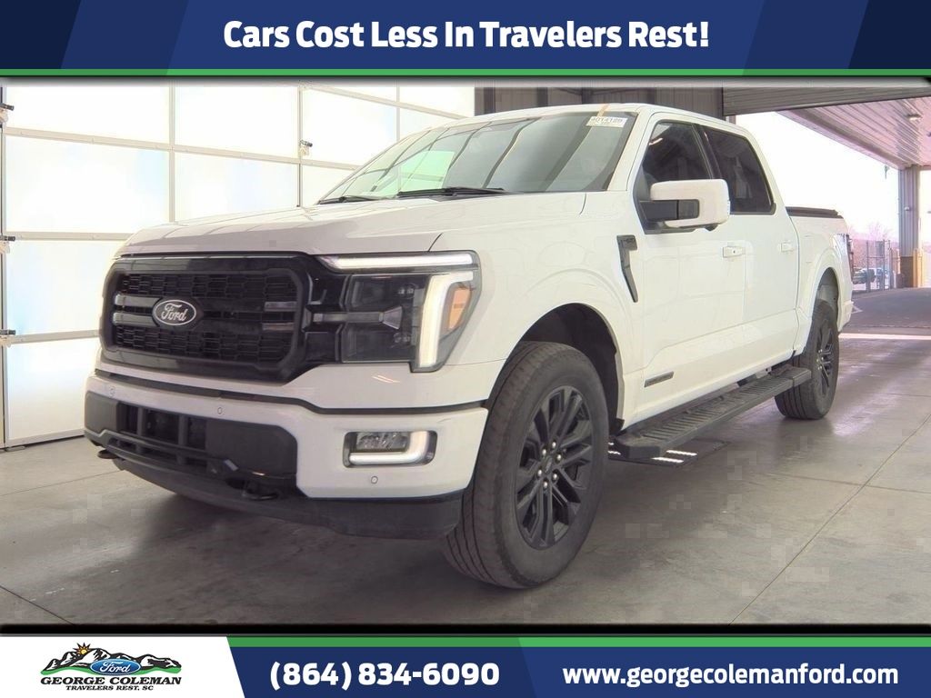 Oxford White 2024 Ford F-150 Lariat SuperCrew 4WD Pickup Truck Four-Wheel Drive Automatic