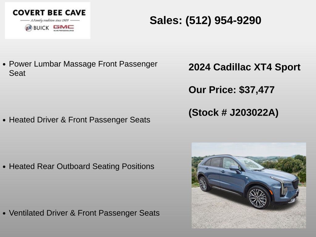 Used Car 2024 Cadillac Xt4  Sport For Sale Under $40,000 In Austin, Texas