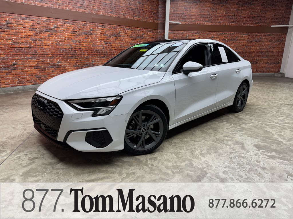 Glacier White 2024 Audi A3 Sedan All-Wheel Drive 7-Speed Automatic