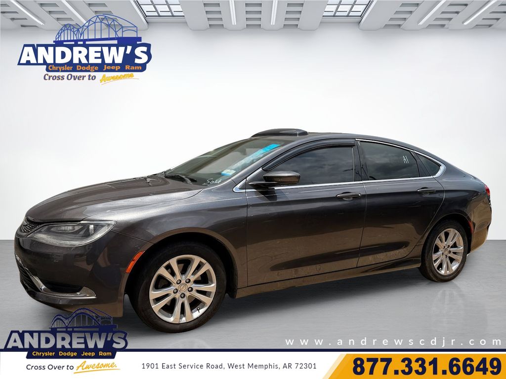 Gray (Granite Crystal Metallic Clearcoat) 2015 Chrysler 200 Sedan Front-Wheel Drive 9-Speed Automatic
