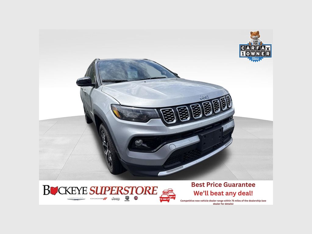 Silver 2025 Jeep Compass SUV / Crossover Four-Wheel Drive 8-Speed Automatic