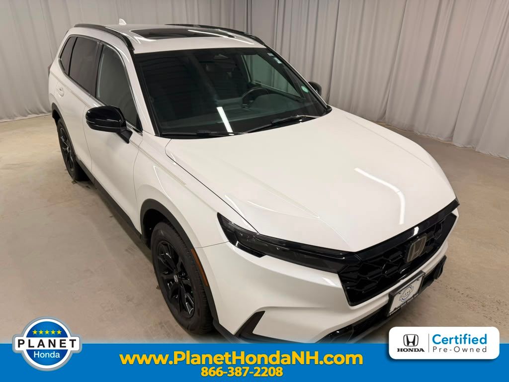 Platinum White 2024 Honda CR-V Hybrid SUV / Crossover All-Wheel Drive Continuously Variable Transmission