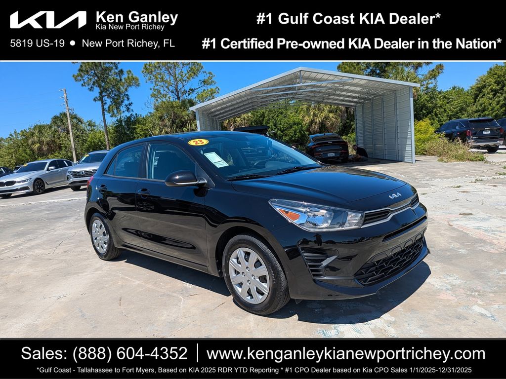 Aurora Black 2023 Kia Rio5 S Wagon FWD Wagon Front-Wheel Drive Continuously Variable Transmission
