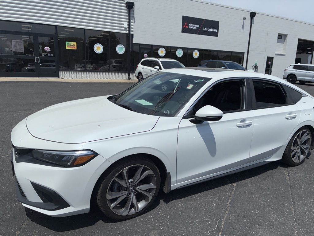 White 2023 Honda Civic Hatchback Sport Touring FWD Hatchback Front-Wheel Drive Continuously Variable Transmission