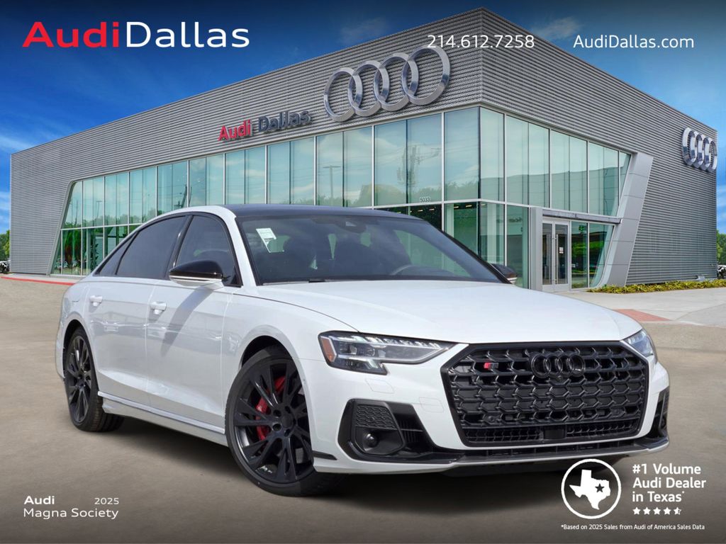 Glacier White 2026 Audi S8 4.0T quattro Sedan All-Wheel Drive 8-Speed Automatic