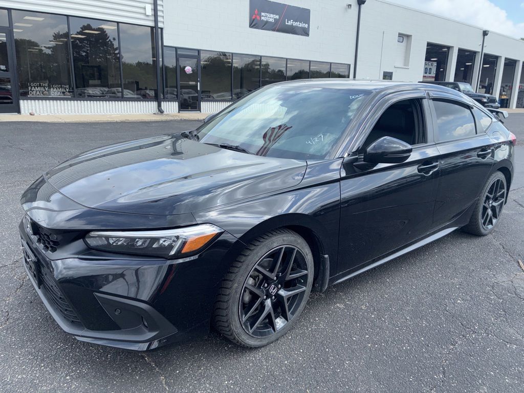 Black 2023 Honda Civic Hatchback Sport Touring FWD Hatchback Front-Wheel Drive 6-Speed Manual
