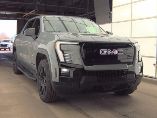 Thunderstorm Gray 2026 GMC Sierra EV Elevation Crew Cab (Standard Range) e4WD Pickup Truck All-Wheel Drive 1-Speed Automatic