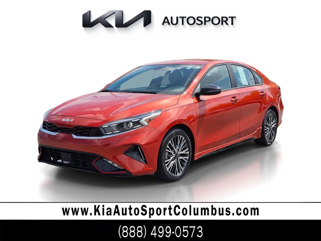 Fire Orange 2023 Kia Forte GT-Line FWD Sedan Front-Wheel Drive Continuously Variable Transmission