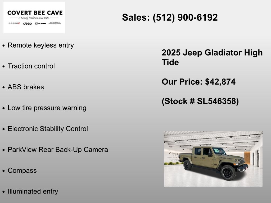 New Car 2025 Jeep Gladiator  For Sale Under $50,000 In Austin, Texas