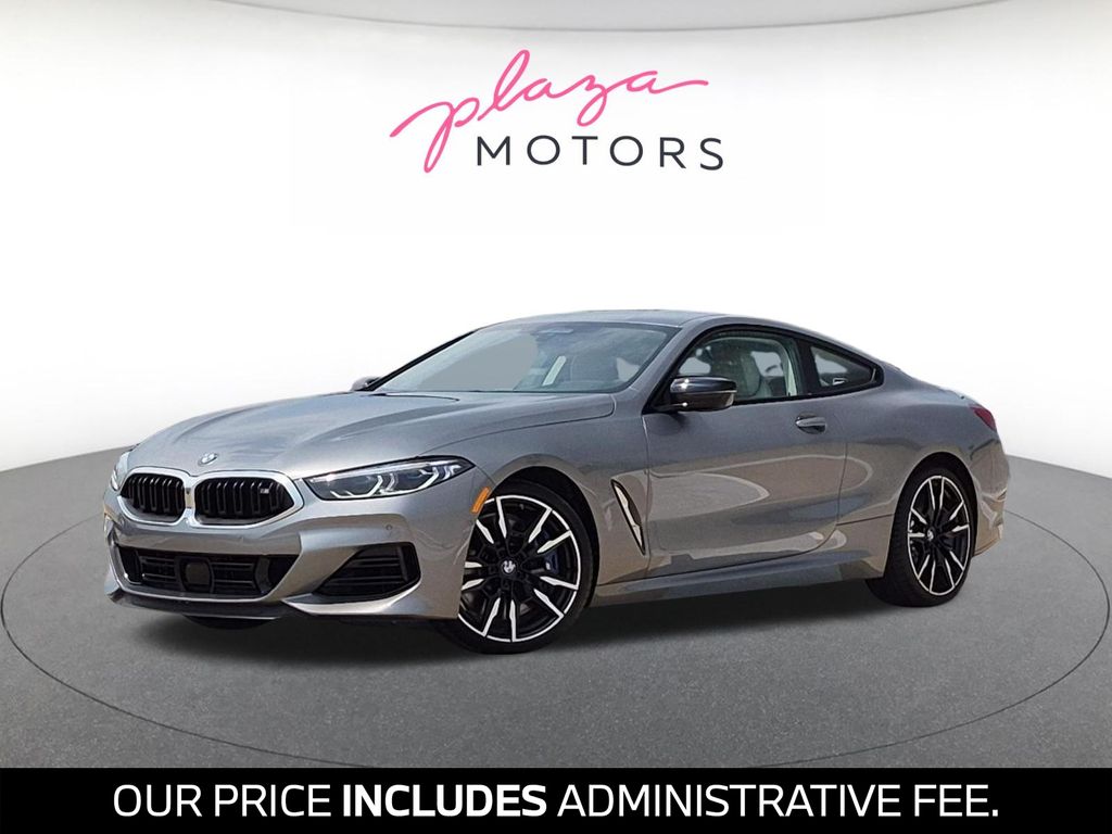 Gray (Skyscraper Grey Metallic) 2026 BMW 8 Series Coupe All-Wheel Drive 8-Speed Automatic