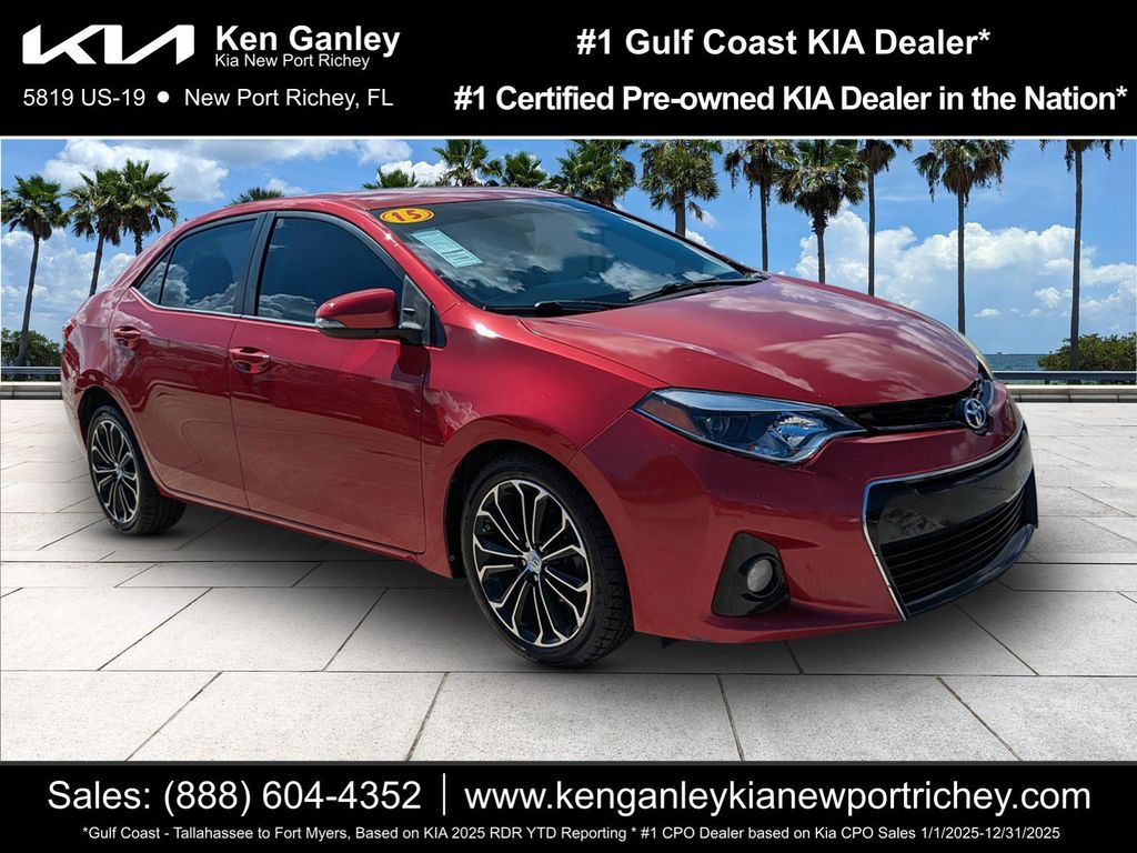 Barcelona Red Metallic 2015 Toyota Corolla Sedan Front-Wheel Drive Continuously Variable Transmission