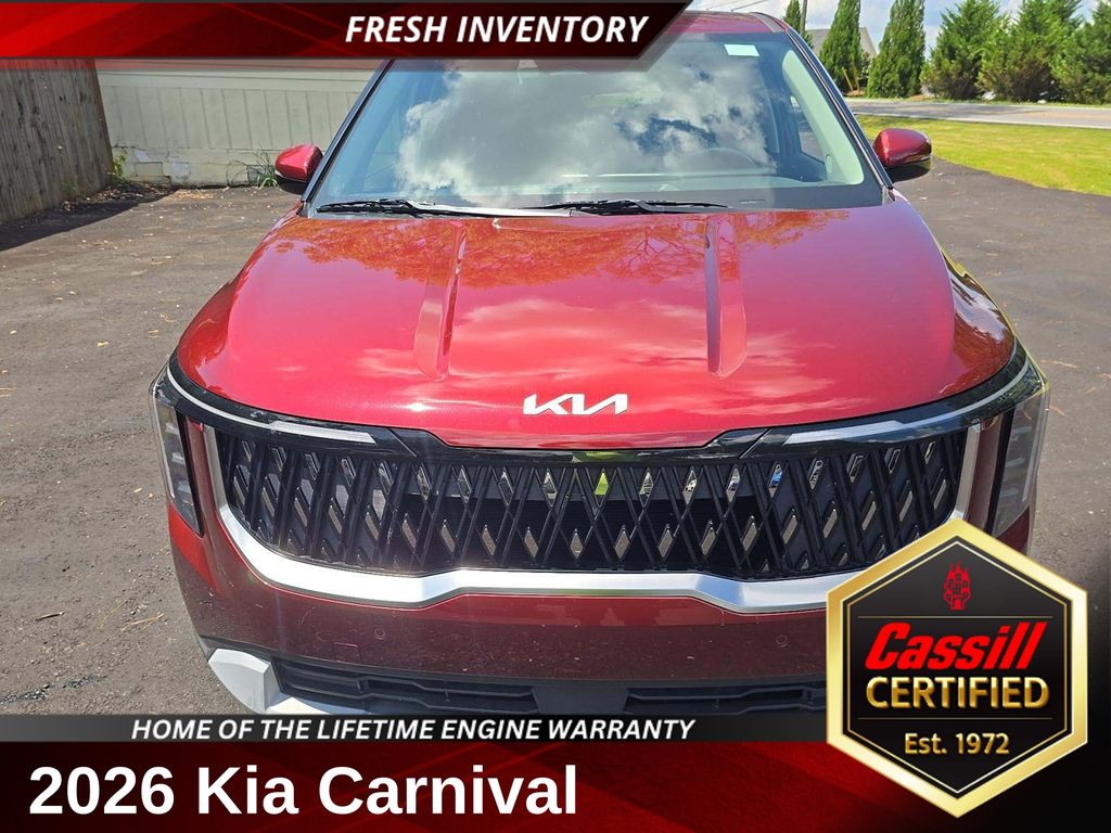 Flare Red 2026 Kia Carnival Minivan Front-Wheel Drive 8-Speed Automatic