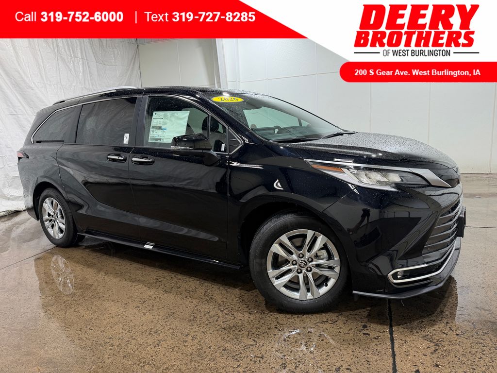 Midnight Black Metallic 2026 Toyota Sienna Minivan All-Wheel Drive Continuously Variable Transmission
