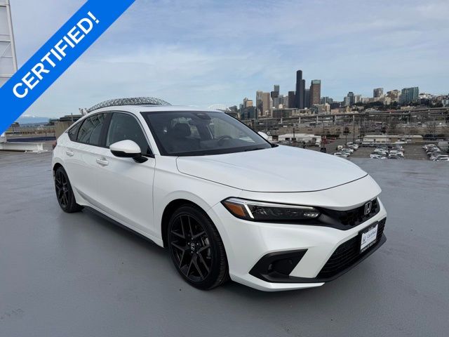 Platinum White Pearl 2023 Honda Civic Hatchback Sport Touring FWD Hatchback Front-Wheel Drive Continuously Variable Transmission