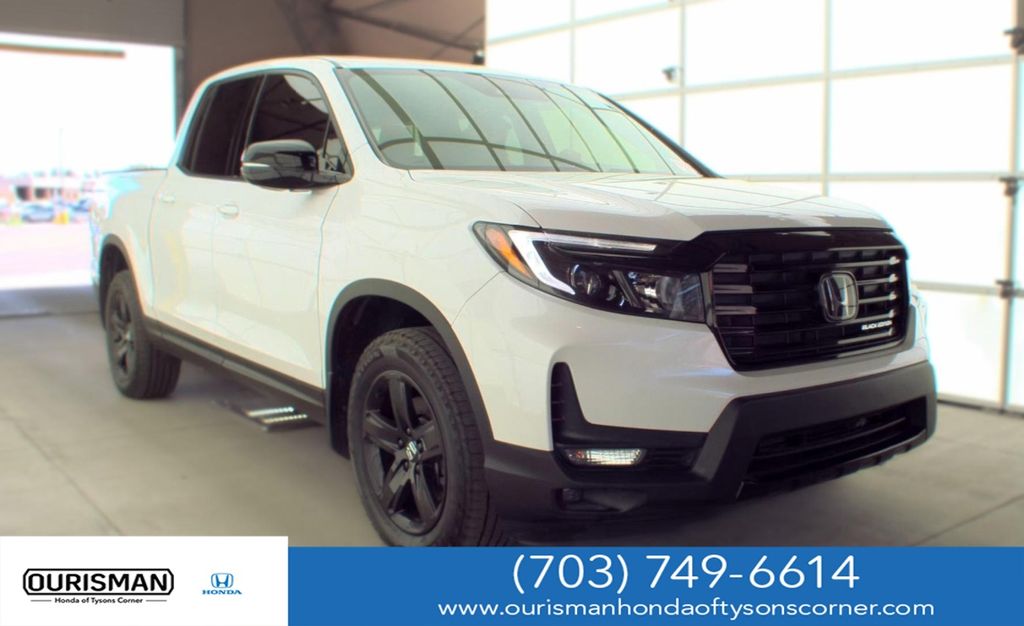 Platinum White Pearl 2023 Honda Ridgeline Black Edition AWD Pickup Truck All-Wheel Drive 9-Speed Automatic
