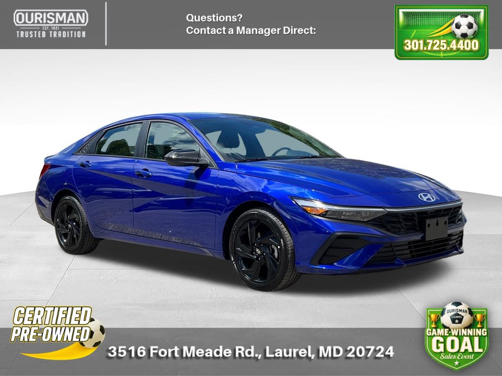 Intense Blue 2026 Hyundai Elantra SEL Sport FWD Sedan Front-Wheel Drive Continuously Variable Transmission