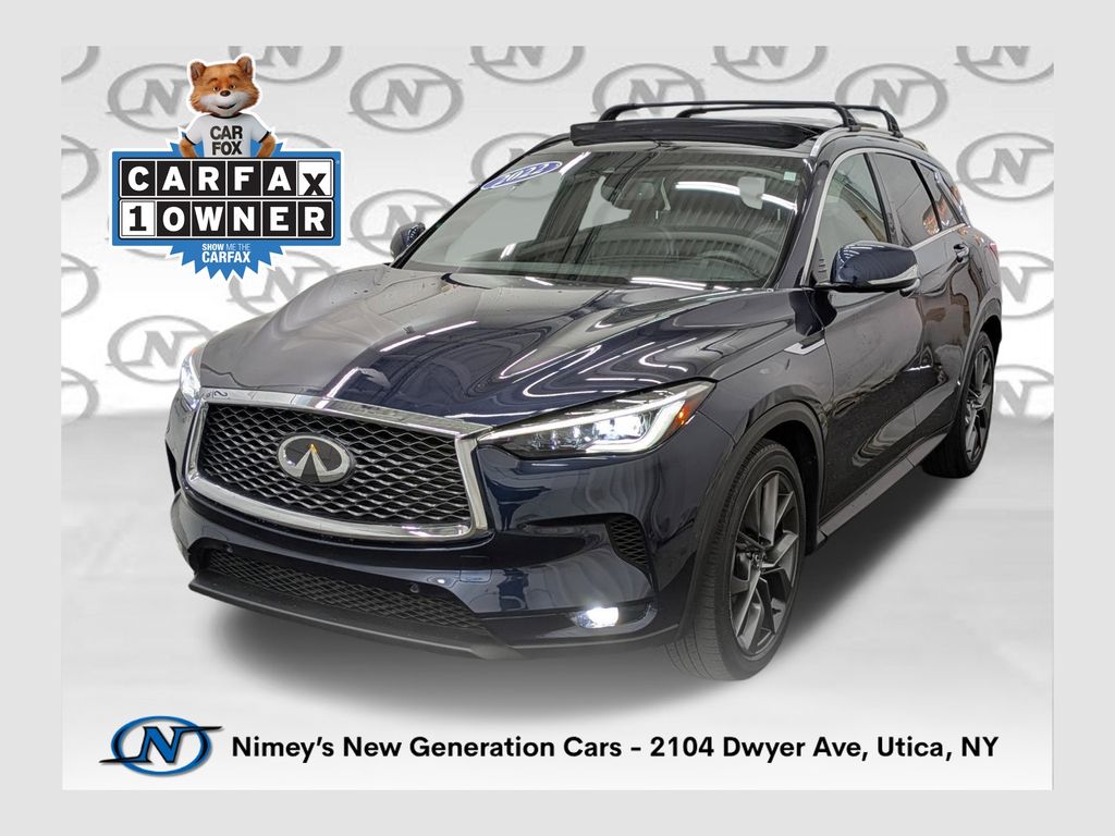Hermosa Blue 2022 INFINITI QX50 SUV / Crossover All-Wheel Drive Continuously Variable Transmission