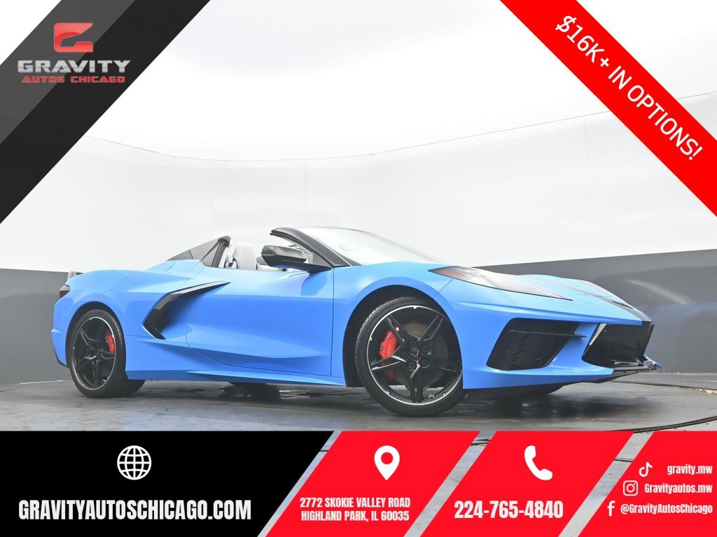 Rapid Blue 2022 Chevrolet Corvette Convertible Rear-Wheel Drive 8-Speed Dual Clutch