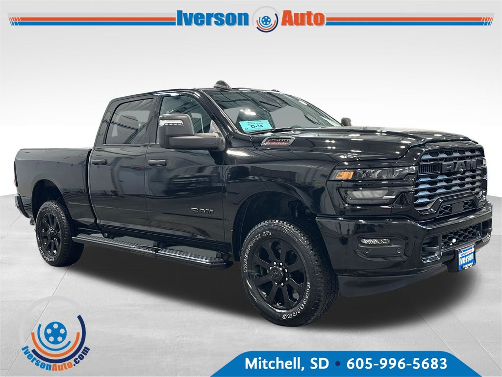 Diamond Black Crystal Pearlcoat 2025 RAM 2500 Pickup Truck Four-Wheel Drive 8-Speed Automatic