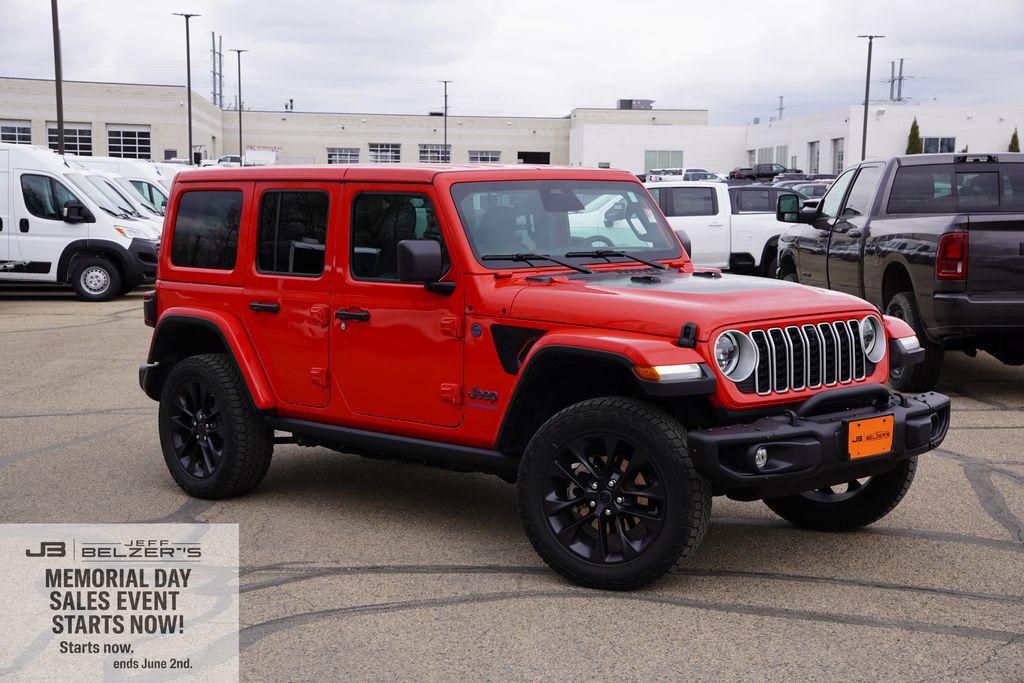 Firecracker Red Clearcoat 2025 Jeep Wrangler 4xe Sahara 4WD SUV / Crossover Four-Wheel Drive 8-Speed Automatic