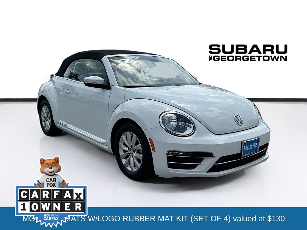 Pure White 2019 Volkswagen Beetle 2.0T S Convertible FWD Convertible Front-Wheel Drive 6-Speed Automatic
