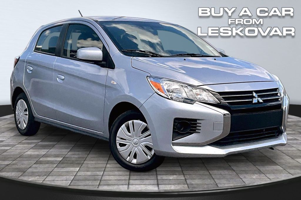 Starlight Silver Metallic 2024 Mitsubishi Mirage ES FWD Hatchback Front-Wheel Drive Continuously Variable Transmission