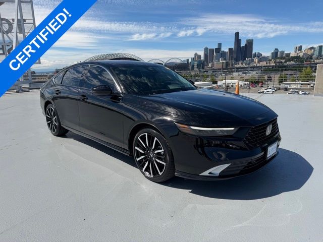 Crystal Black Pearl 2024 Honda Accord Hybrid Sedan Front-Wheel Drive Continuously Variable Transmission