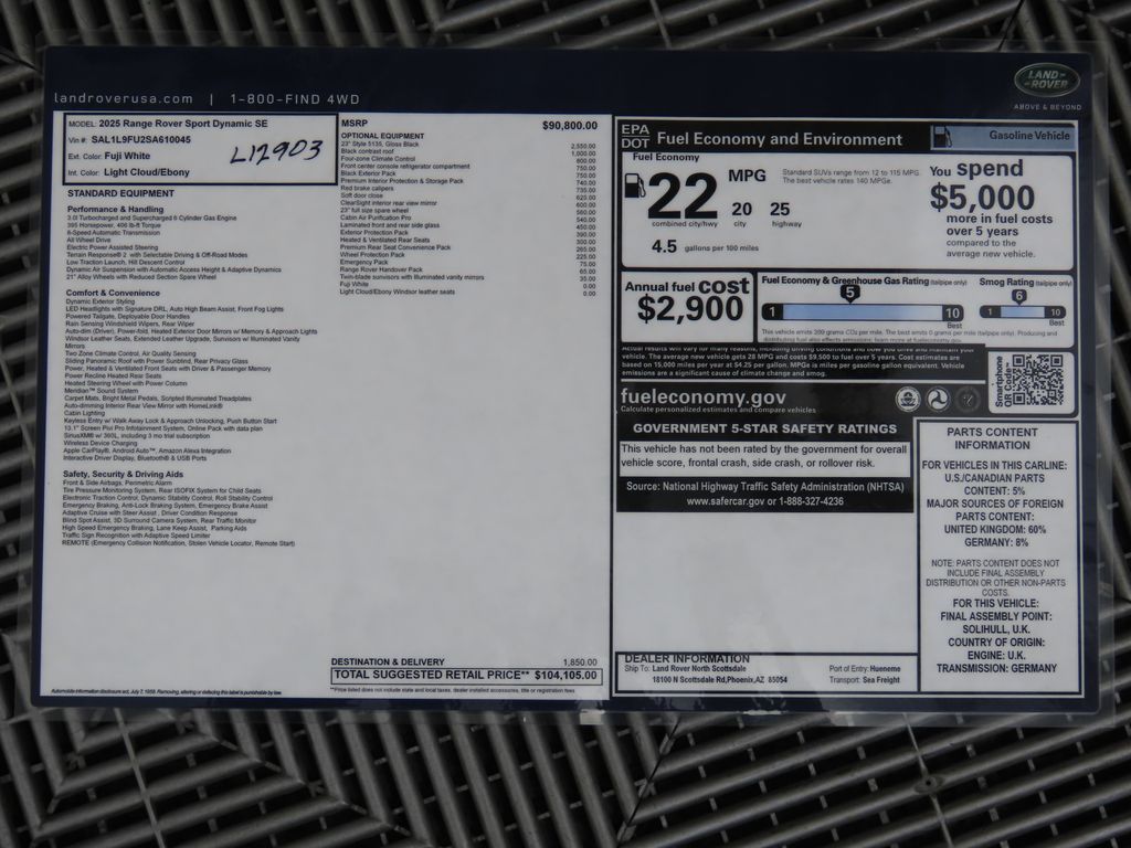 Thumbnail: 2025 Land Rover Range Rover Sport - 9