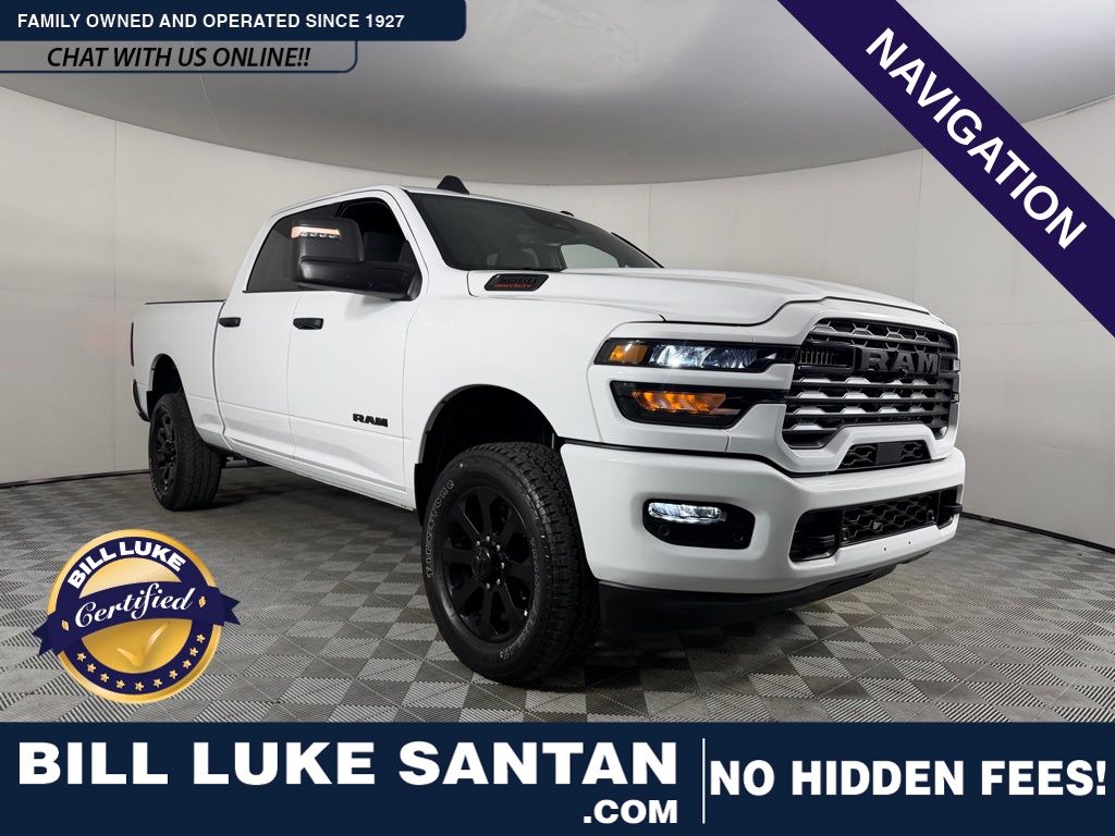 Bright White Clearcoat 2025 RAM 2500 Big Horn Crew Cab 4WD Pickup Truck Four-Wheel Drive 8-Speed Automatic