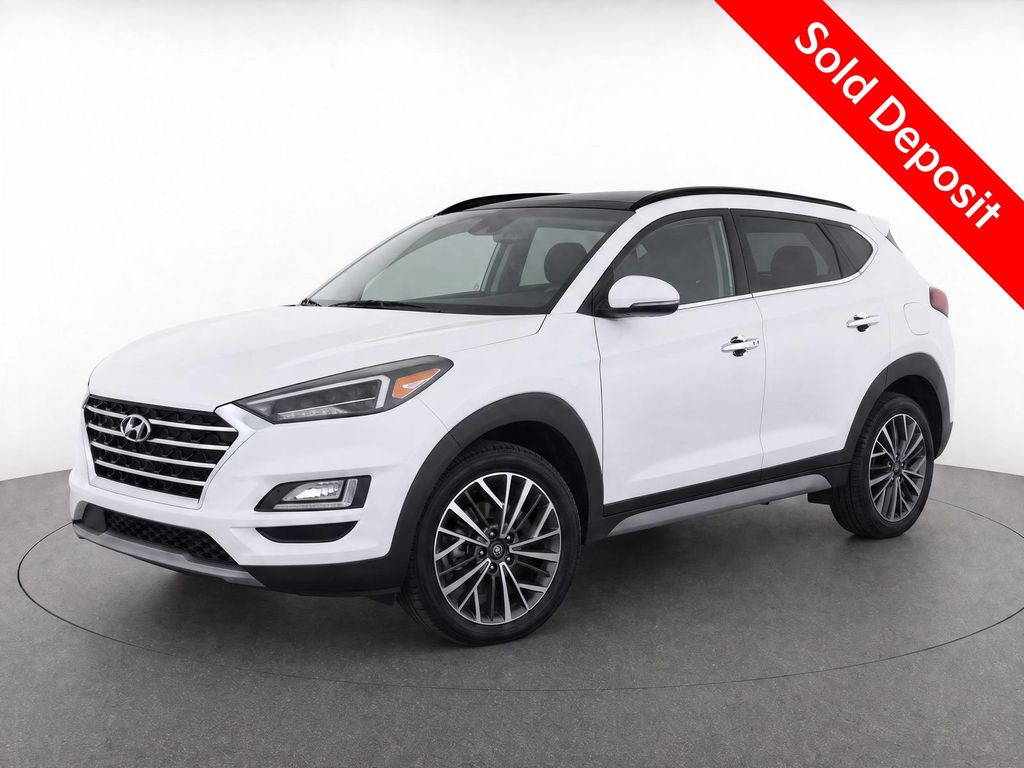 Winter White 2021 Hyundai Tucson SUV / Crossover All-Wheel Drive 6-Speed Automatic