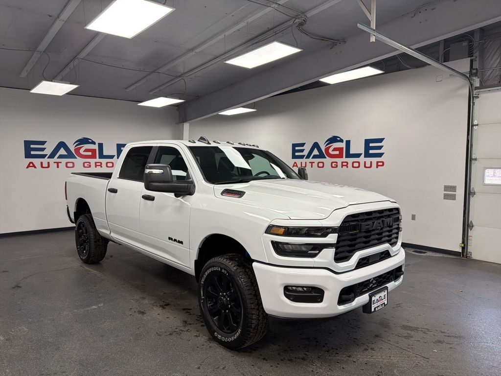 Bright White Clearcoat 2026 RAM 2500 Big Horn Crew Cab 4WD Pickup Truck Four-Wheel Drive 8-Speed Automatic