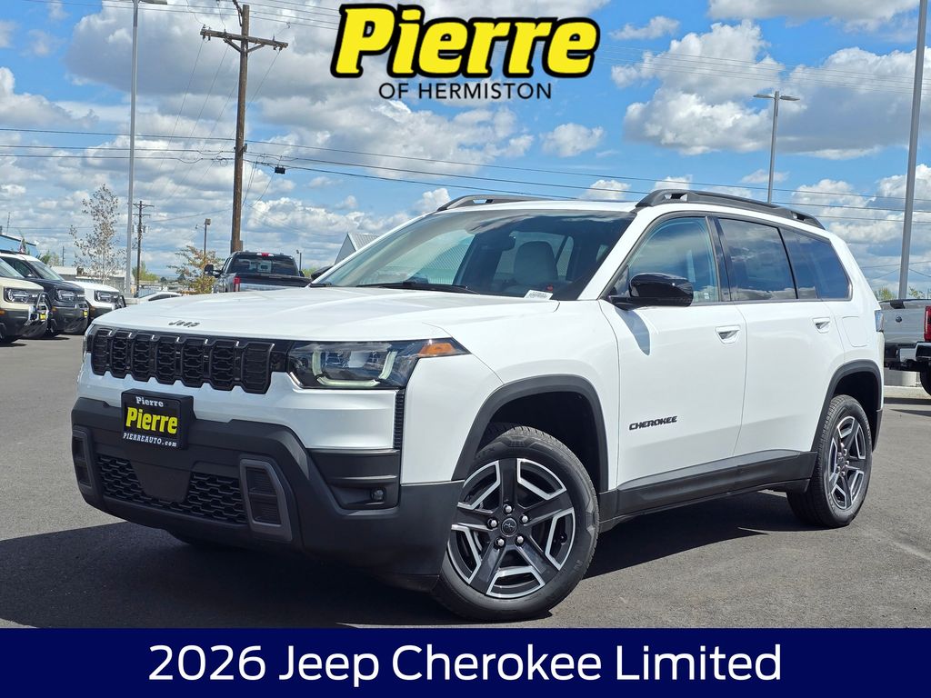Bright White Clearcoat 2026 Jeep Cherokee SUV / Crossover Four-Wheel Drive Continuously Variable Transmission
