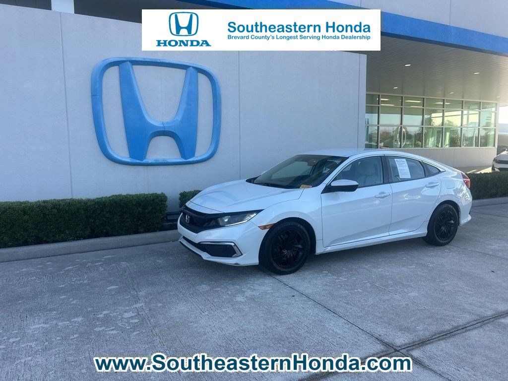White 2020 Honda Civic LX Sedan FWD Sedan Front-Wheel Drive Continuously Variable Transmission