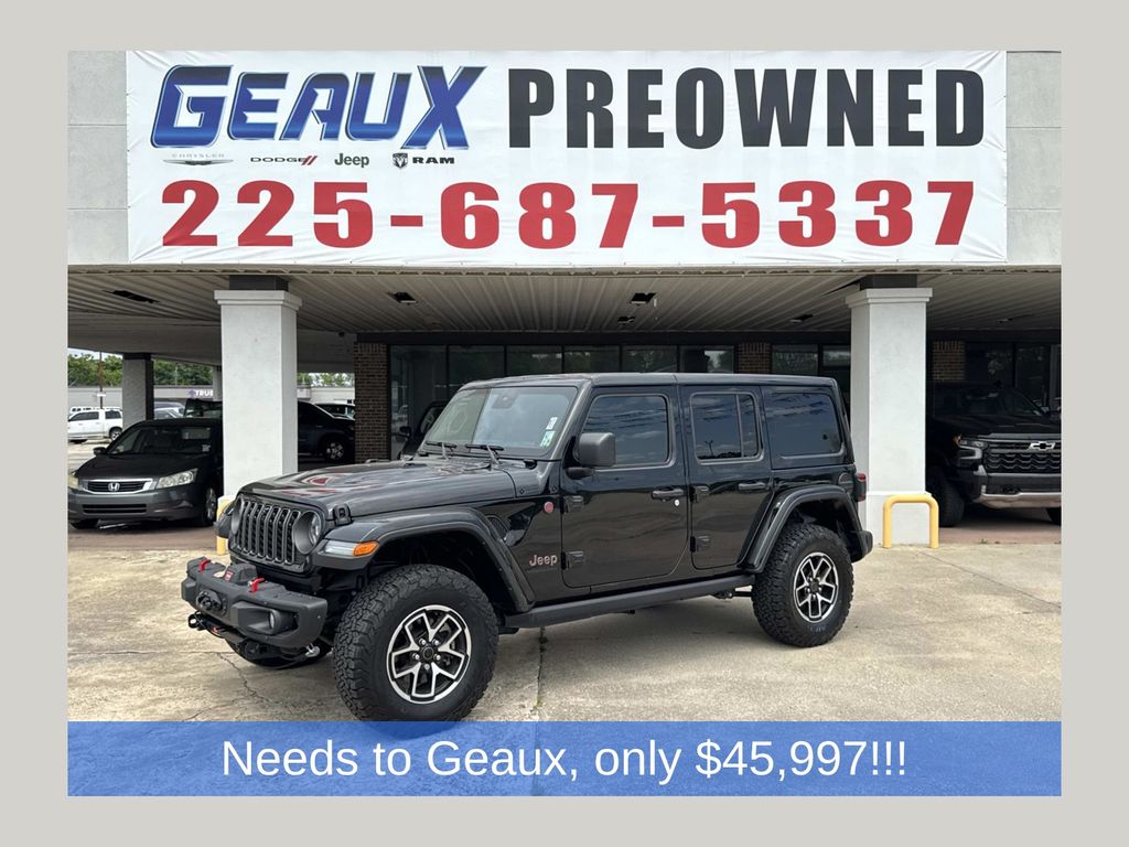 Black Clearcoat 2024 Jeep Wrangler SUV / Crossover Four-Wheel Drive 6-Speed Manual