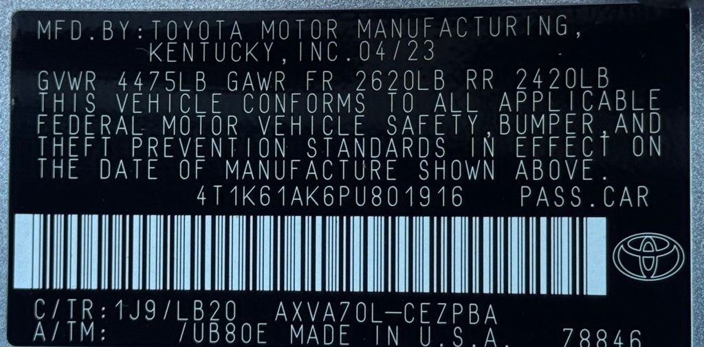 2023 Toyota Camry XSE