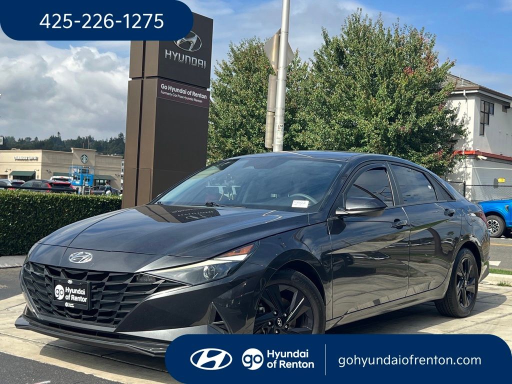 Portofino Gray 2022 Hyundai Elantra Sedan Front-Wheel Drive Continuously Variable Transmission