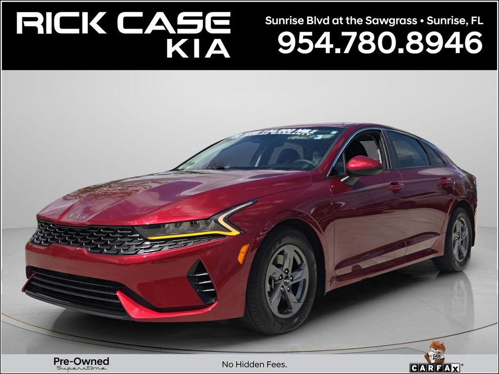 Passion Red 2024 Kia K5 Sedan Front-Wheel Drive 8-Speed Automatic