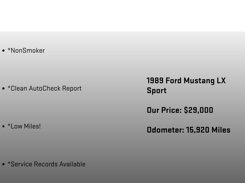 1989 Ford Mustang LX - 5