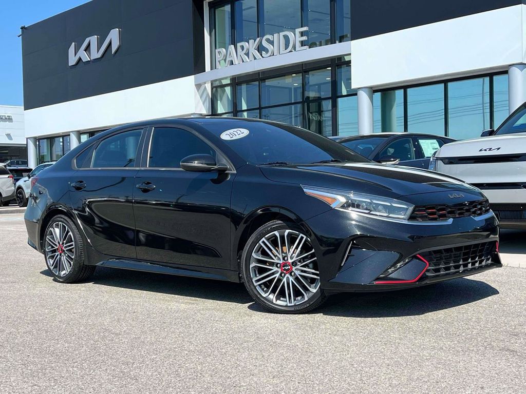 Aurora Black Pearl 2022 Kia Forte GT FWD Sedan Front-Wheel Drive 6-Speed Manual