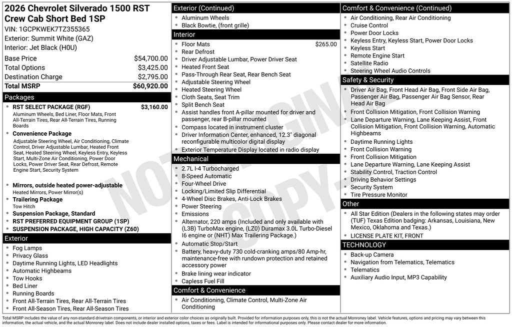 New 2026 Chevrolet Silverado 1500 Truck