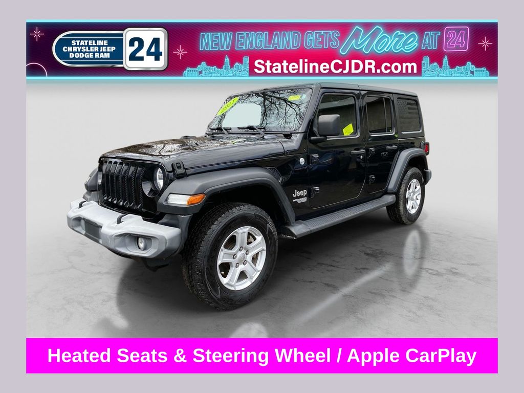 Black Clearcoat 2021 Jeep Wrangler Unlimited Sport S 4WD SUV / Crossover Four-Wheel Drive 8-Speed Automatic
