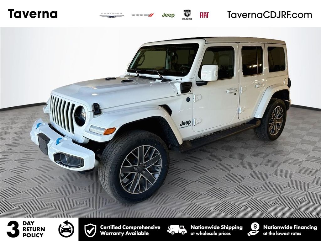 Bright White Clearcoat 2023 Jeep Wrangler 4xe SUV / Crossover Four-Wheel Drive 8-Speed Automatic