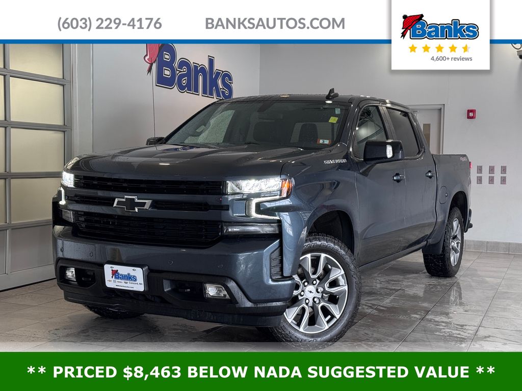 Shadow Gray Metallic 2021 Chevrolet Silverado 1500 RST Crew Cab 4WD Pickup Truck Four-Wheel Drive 8-Speed Automatic
