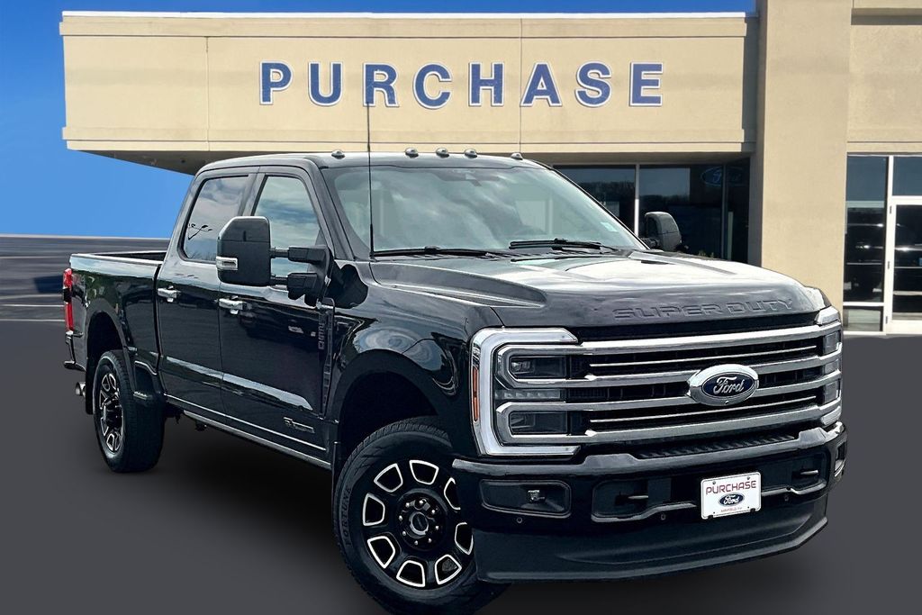 Agate Black Metallic 2025 Ford F-250 Super Duty Platinum Crew Cab 4WD Pickup Truck Four-Wheel Drive Automatic