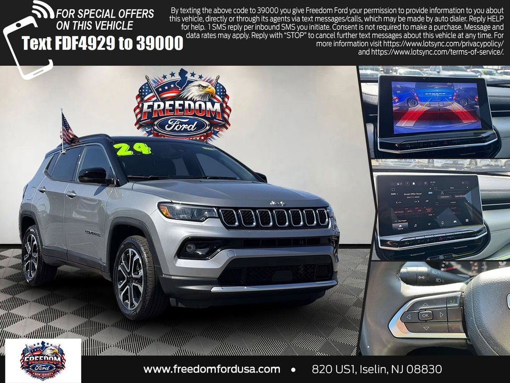 Black 2024 Jeep Compass SUV / Crossover Four-Wheel Drive 8-Speed Automatic