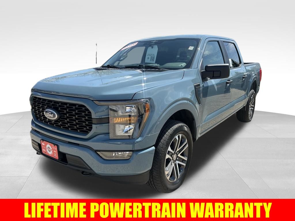 Area 51 Blue 2023 Ford F-150 XL SuperCrew 4WD Pickup Truck Four-Wheel Drive Automatic