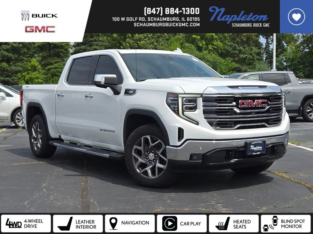 White 2022 GMC Sierra 1500 Pickup Truck Four-Wheel Drive Automatic